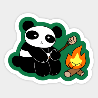 Campfire Panda Sticker